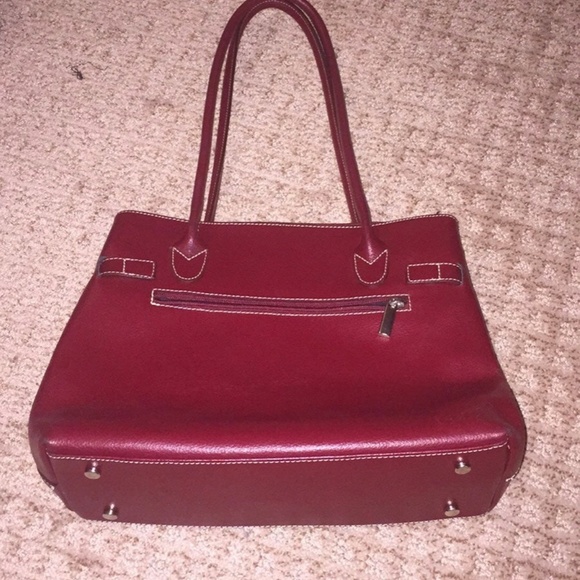 Wilsons Womans Leather Jacket & Focus Paris Leather Purse -Deep Red Set. EUC-GUC - Picture 9 of 12